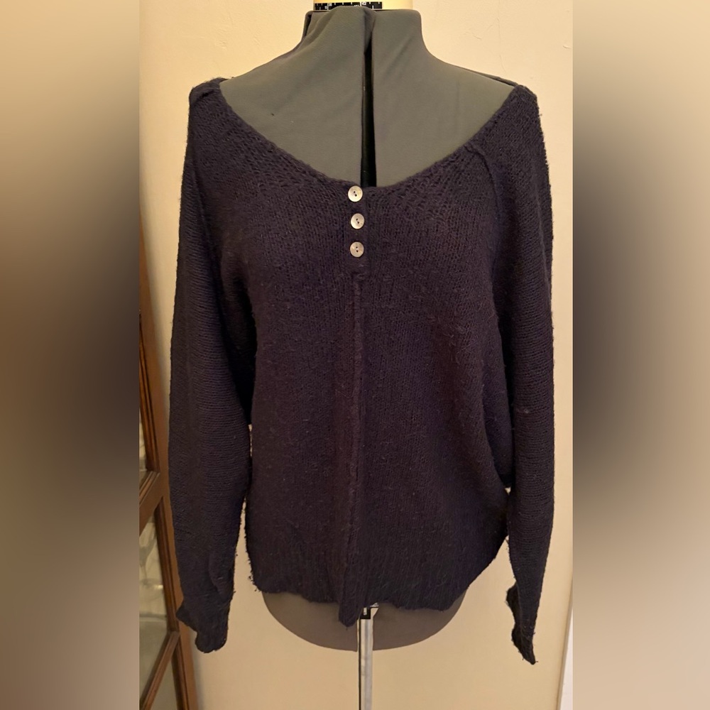 Free People Dark Blue Sweater
